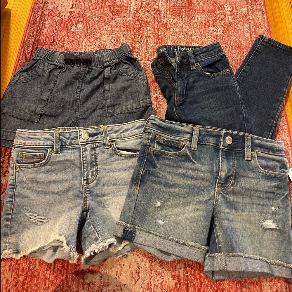 Gap and Tea size 7 jeans. Never worn! My daughter hates jeans.